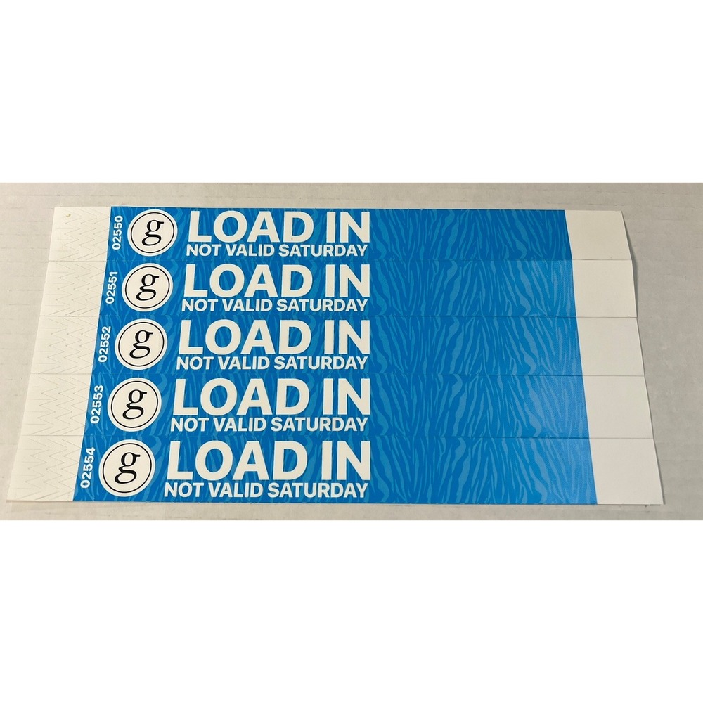 Garth Brooks Paper Wristbands Local Crew set of 5 Fan Favorite‎
